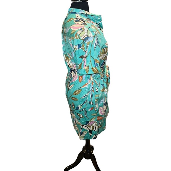NIC+ZOE Rivera Botanical Shirtdress In Green Multi - XXL - Picture 5 of 14